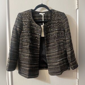 🛍️NWT Pleione Black and Gold Blazer